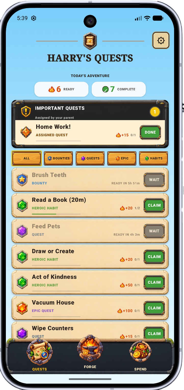 ChoreForge app screenshot